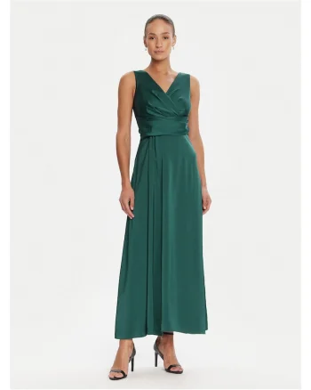 Rochie de seara dama  verde, din material elegant