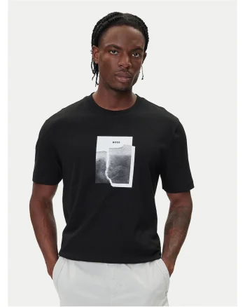 Tricou barbat  negru, bumbac
