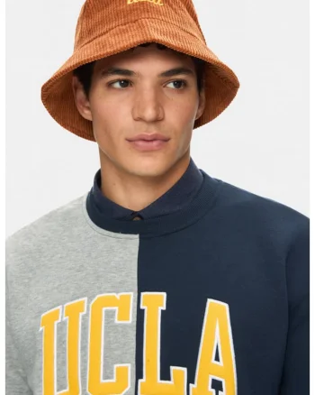 Palarie bucket unisex cu broderie logo, Maro