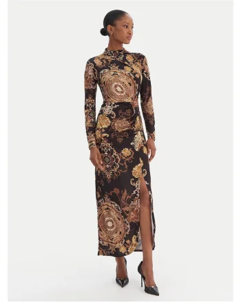 Rochie de cocktail,  maro, fabrica de calitate
