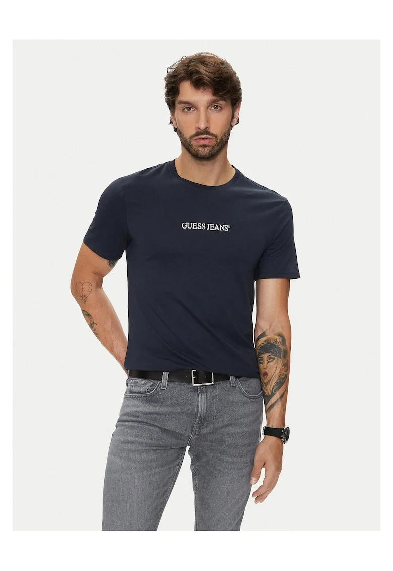Tricou barbati  bleumarin, bumbac,