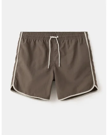 Pantaloni scurti de baie cu snur, Maro