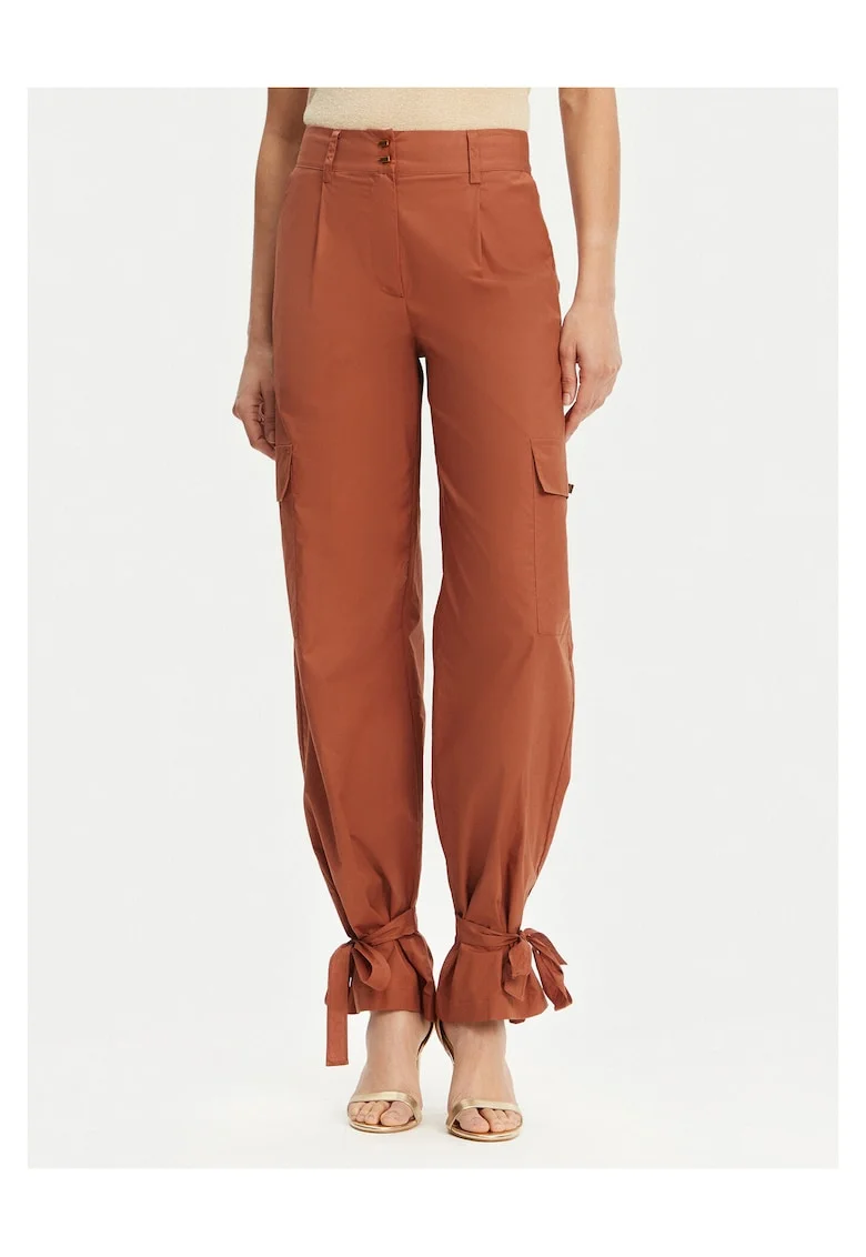 Pantaloni pentru dama  eleganti, maro,