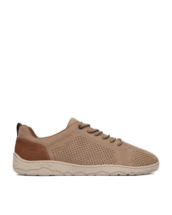 Pantofi barbati,  bej, piele naturala, interior textil,