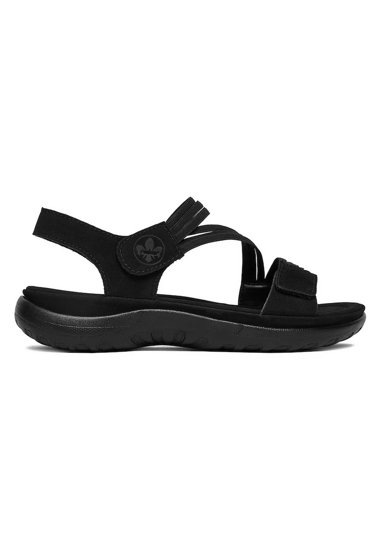 Sandale dama,  negru, piele ecologica,