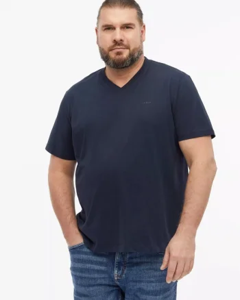 Big Sizes Tricou cu anchior, barbati big sizes, din bumbac, Regular fit, Bleumarin inchis