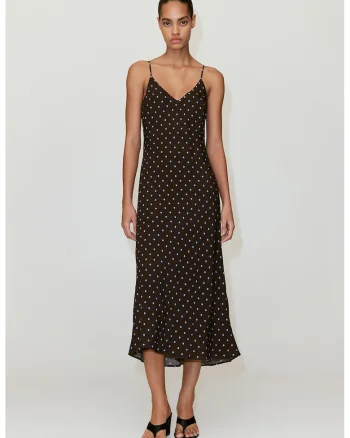 Rochie cu model si decolteu in V, Albastru pastel/Maro inchis