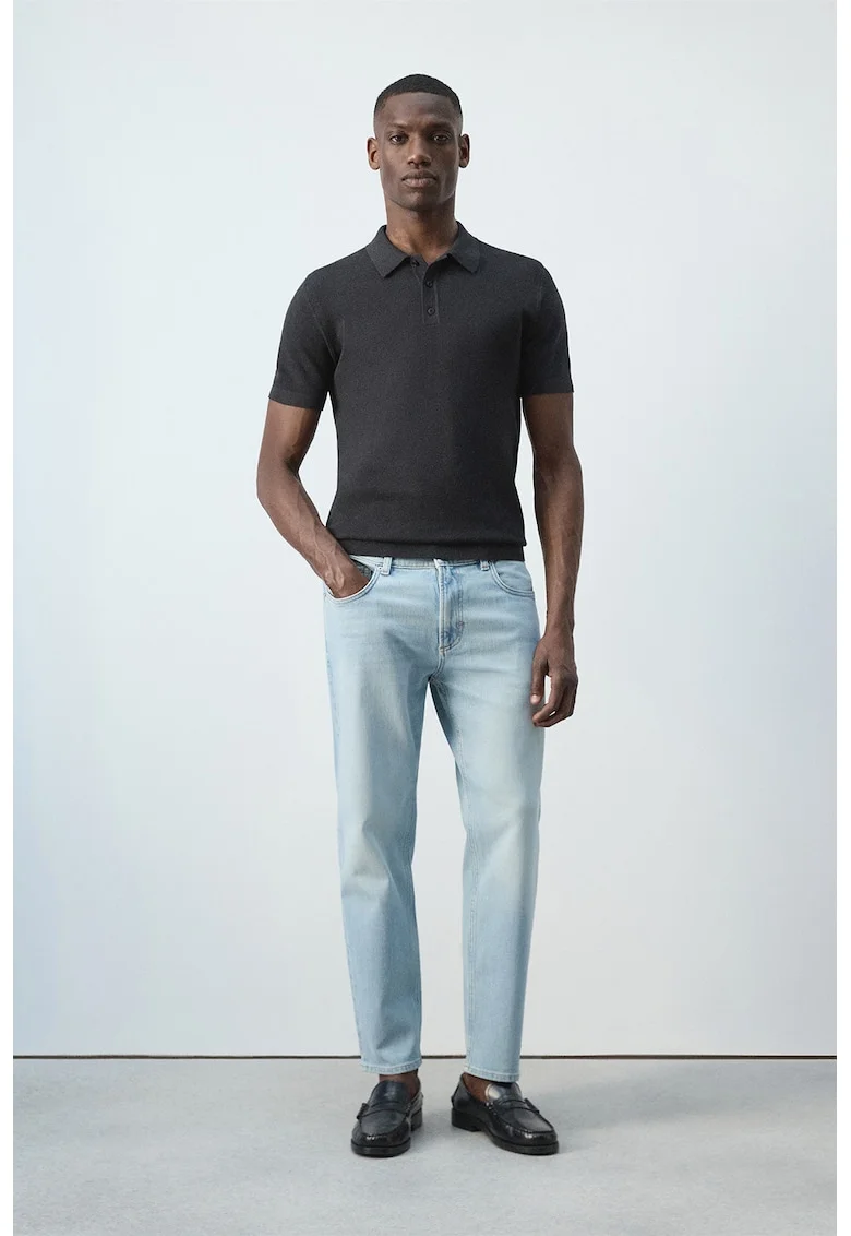 Blugi conici Ben, Albastru pastel
