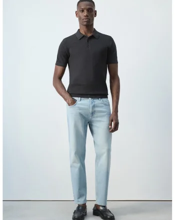 Blugi conici Ben, Albastru pastel