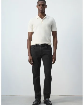 Blugi slim-fit Jan, Negru
