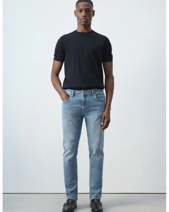 Blugi slim fit Jan, Albastru pastel