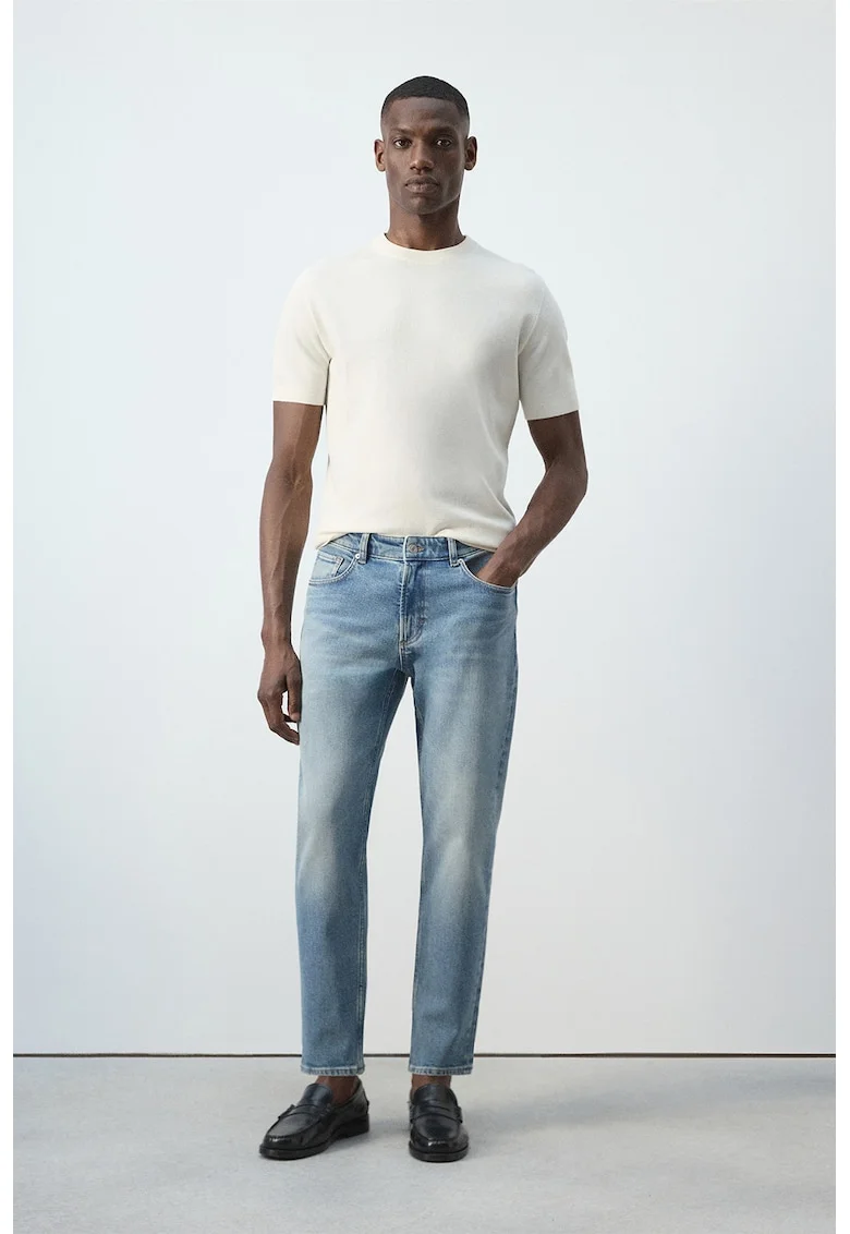 Blugi conici Ben, Albastru pastel