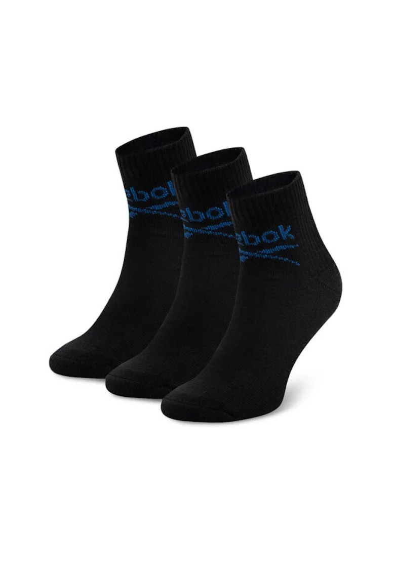 Set de 3 sosete unisex din bumbac, Negru