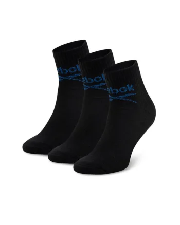 Set de 3 sosete unisex din bumbac, Negru