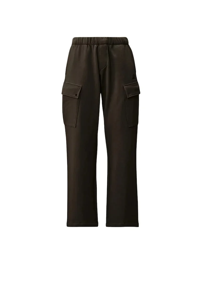 Pantaloni Cargo barbati, C.P Company Diagonal Raised Fleece, Negru