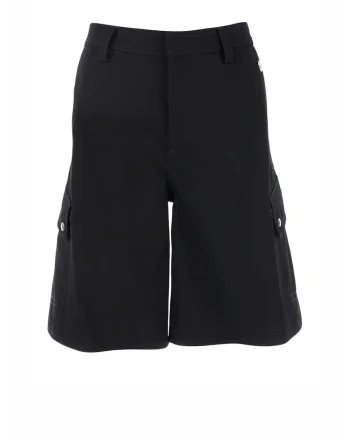 Pantaloni Scurti Cargo,  Bumbac, Negru