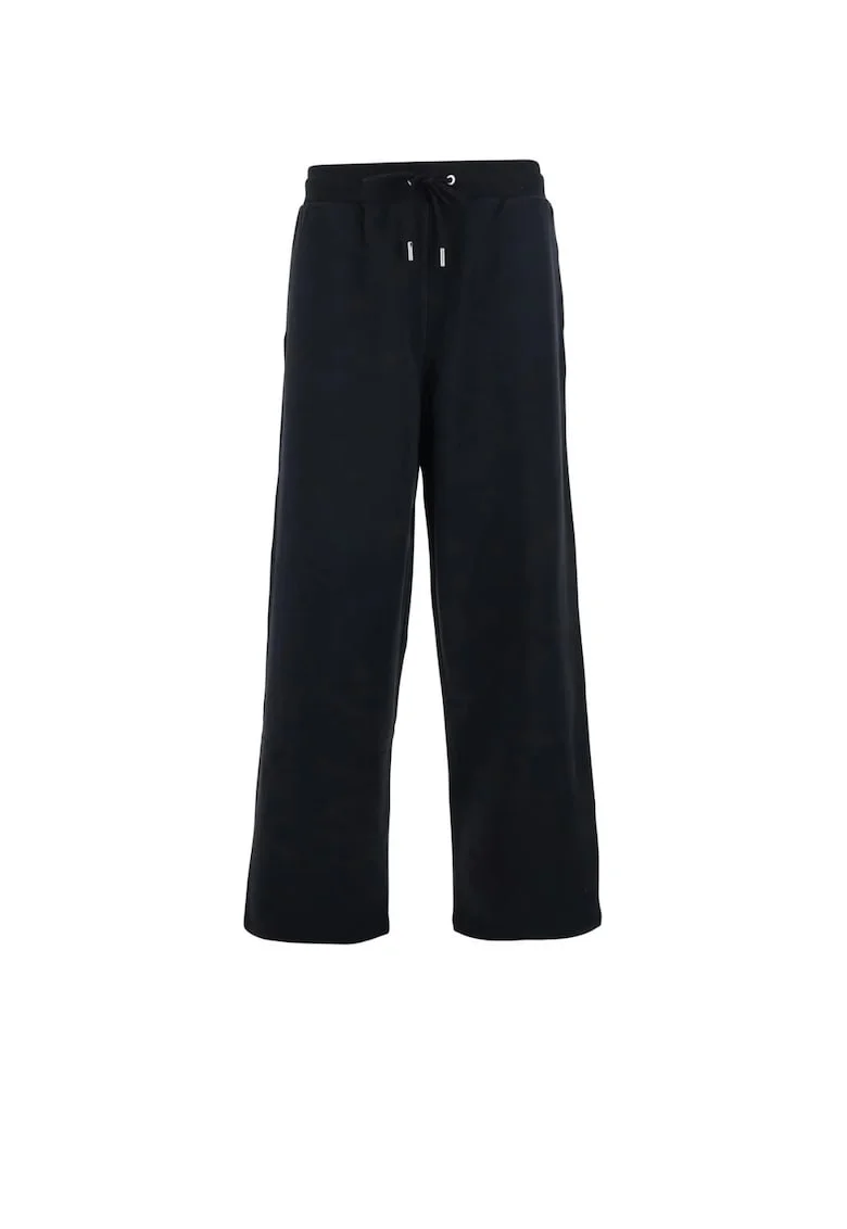 Black Pants with Drawstring Elastic, Negru
