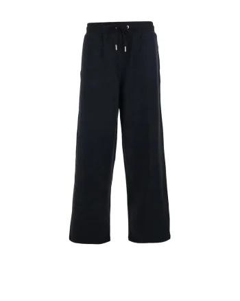 Black Pants with Drawstring Elastic, Negru