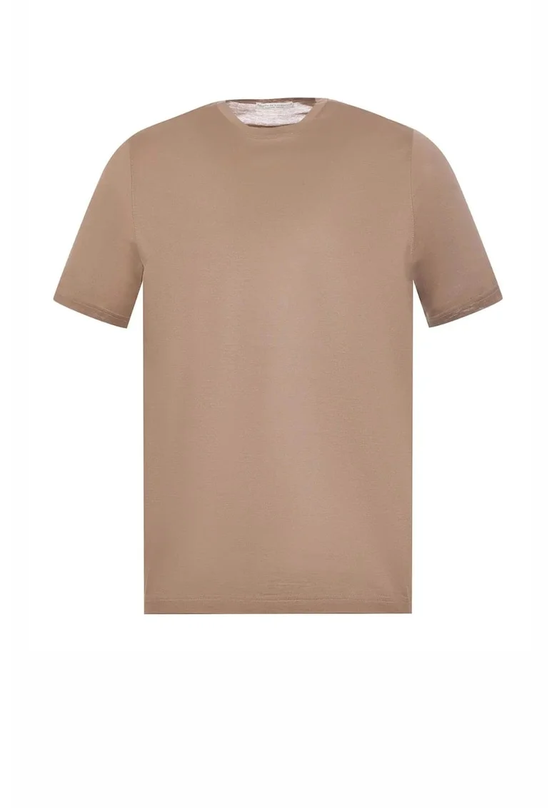 Tricou barbati,  Crew Neck, Bej