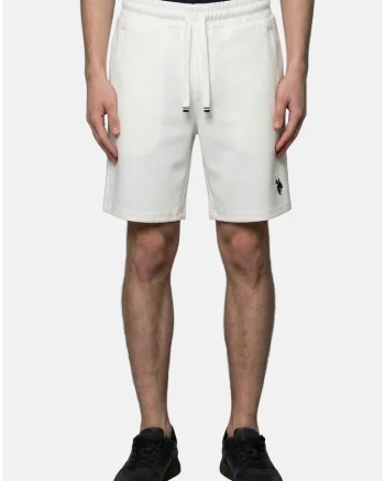 Pantaloni de trening cu snur de ajustare in talie, Alb