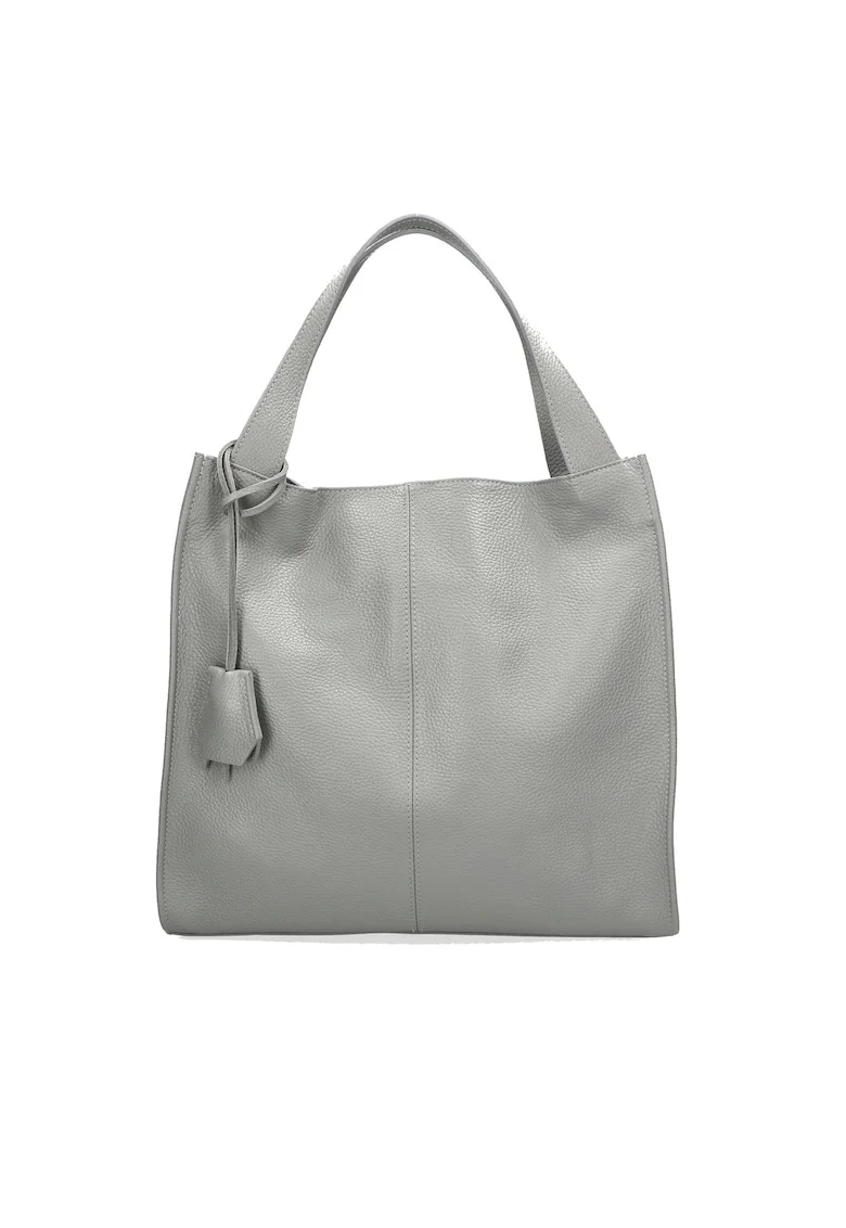 Geanta tote din piele Aelia, Gri
