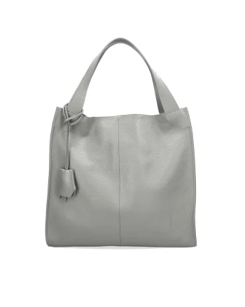 Geanta tote din piele Aelia, Gri