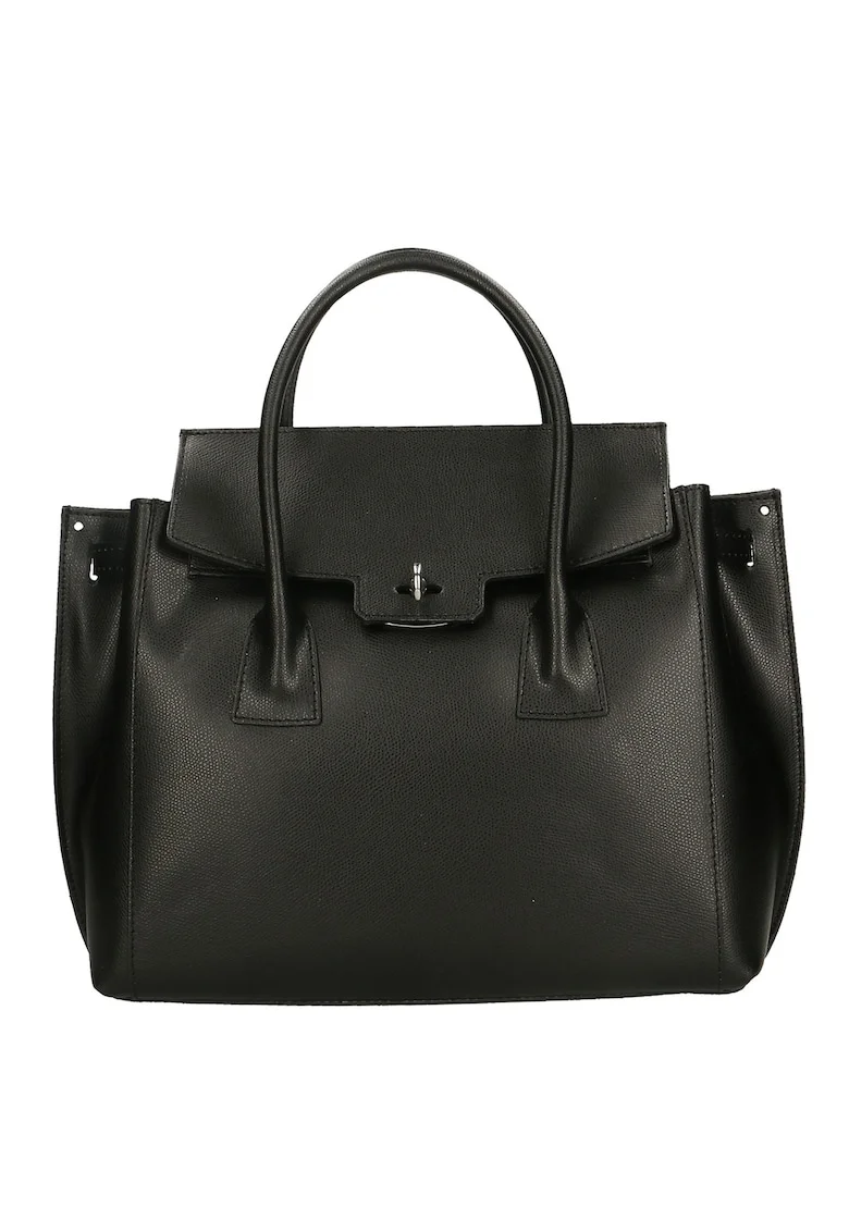 Geanta shopper de piele Dayana, Negru