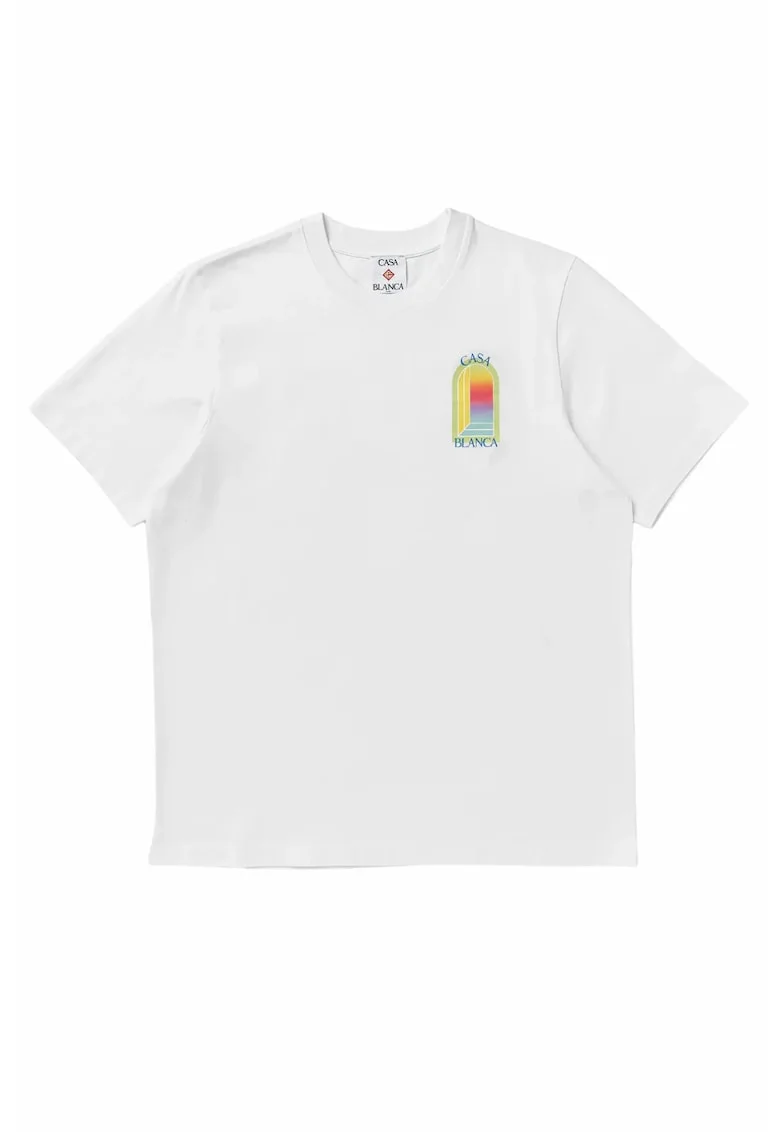 Tricou barbati,  L'Arche, Bumbac, Alb