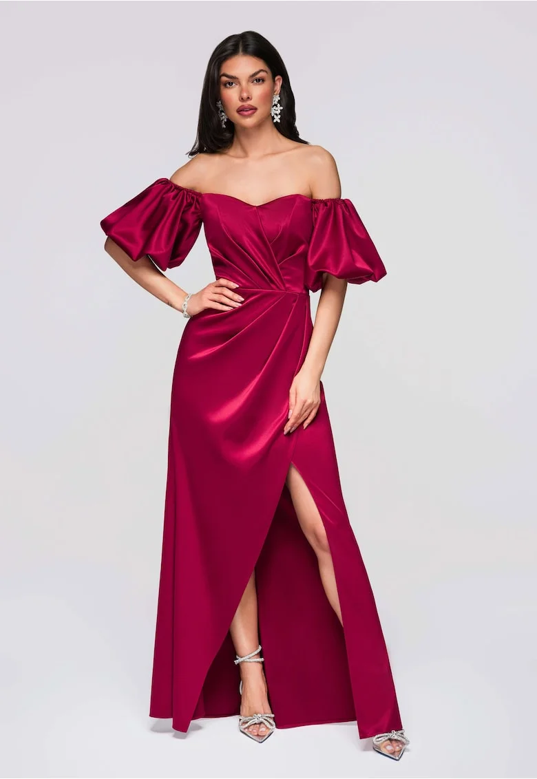 Rochie de seara maxi  LA-OM-DLR270, Visiniu