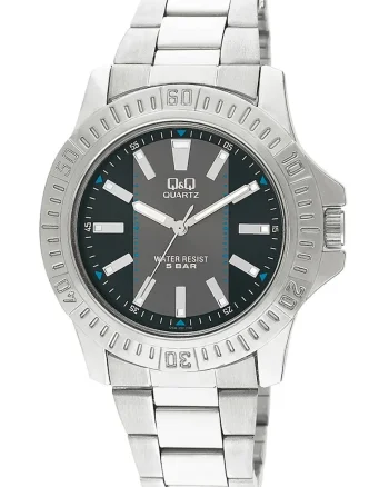Ceas quartz cu logo pe cadran, Argintiu