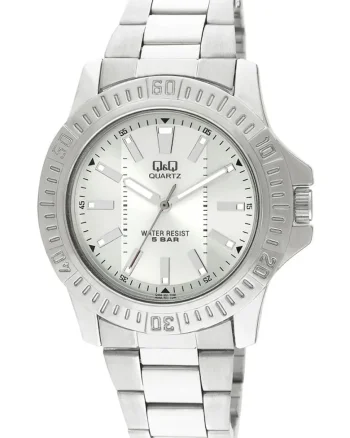Ceas quartz cu logo pe cadran, Argintiu