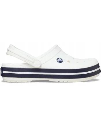 Saboti barbati Crocband 11016 alb bleumarin, Alb/Bleumarin