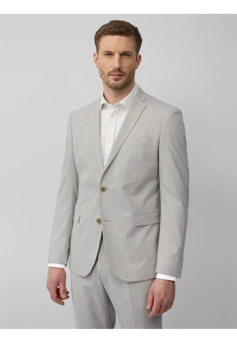 Sacou elegant barbati, croiala Slim fit, Gri deschis,