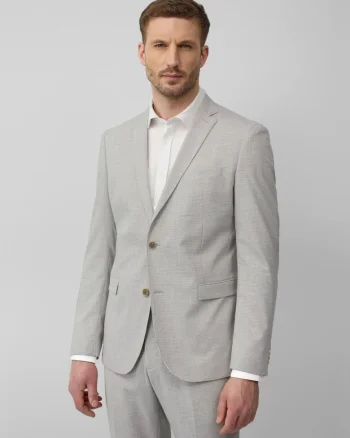 Sacou elegant barbati, croiala Slim fit, Gri deschis,