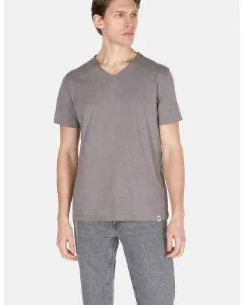 Tricou de bumbac cu decolteu in V 621310