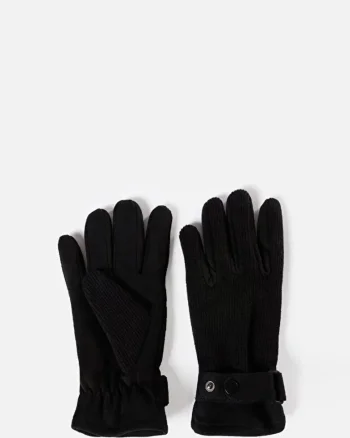 Manusi barbati  negru, modern fit, piele ecologica