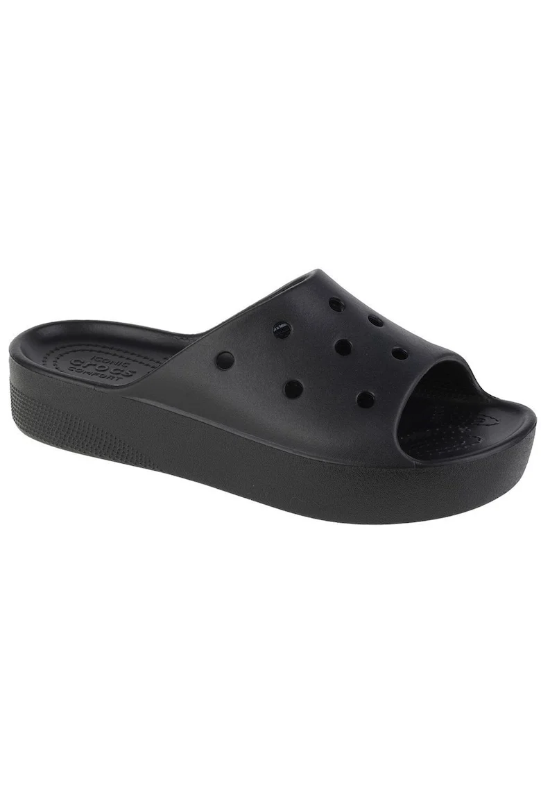 Papuci dama  Classic, Sintetic, Negru,