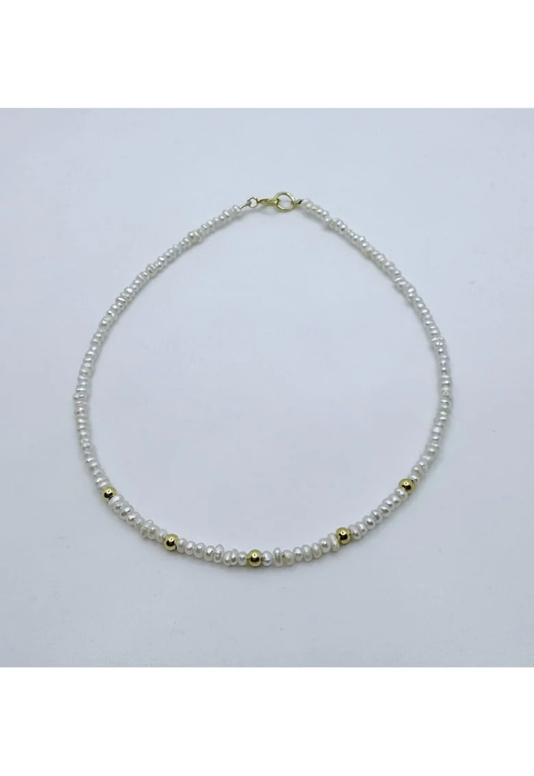 Bratara glezna, handmade, realizata din perle de cultura, accesorii argint925. lungime:25 cm
