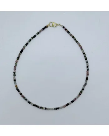 Bratara glezna, handmade, realizata din pietre semipretioase turmalina, accesorii argin925, lungime:25 cm