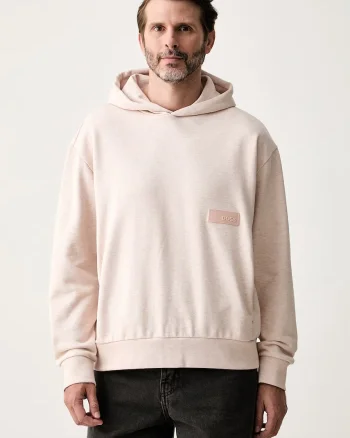 BOSS Green hanorac cu glugă pentru bărbați cu bumbac SW_Hoodie