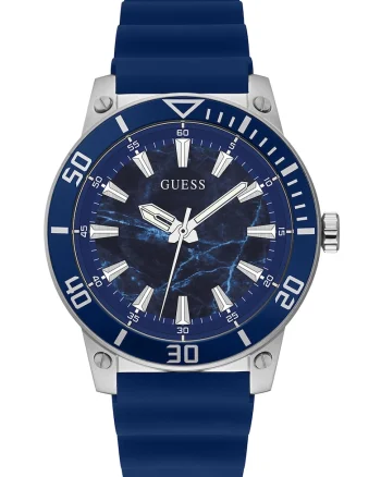 Ceas quartz cu o curea din silicon, Albastru inchis