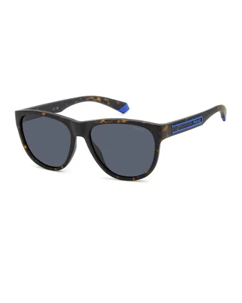 Ochelari de soare unisex, lentile polarizate, Negru/Caramel