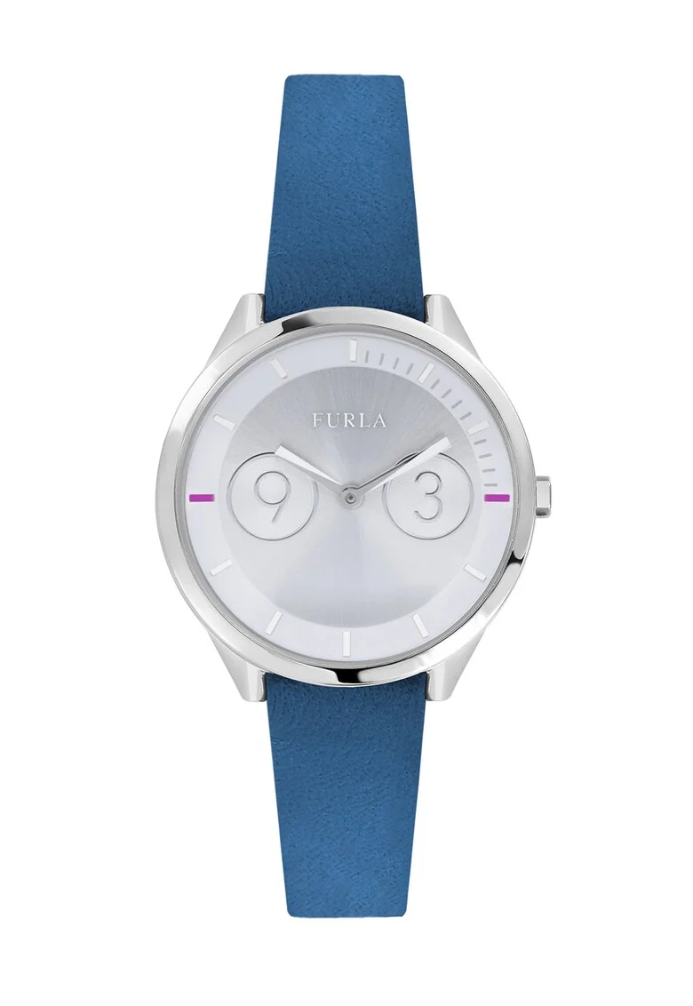 Ceas cu o curea de piele, Bleumarin