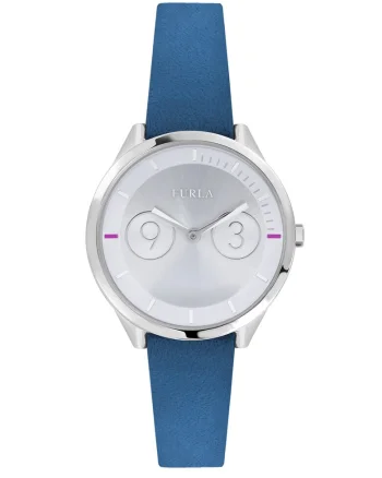 Ceas cu o curea de piele, Bleumarin