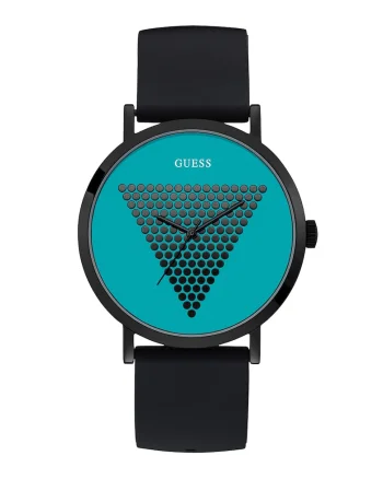 Ceas analog cu o curea de silicon, Negru