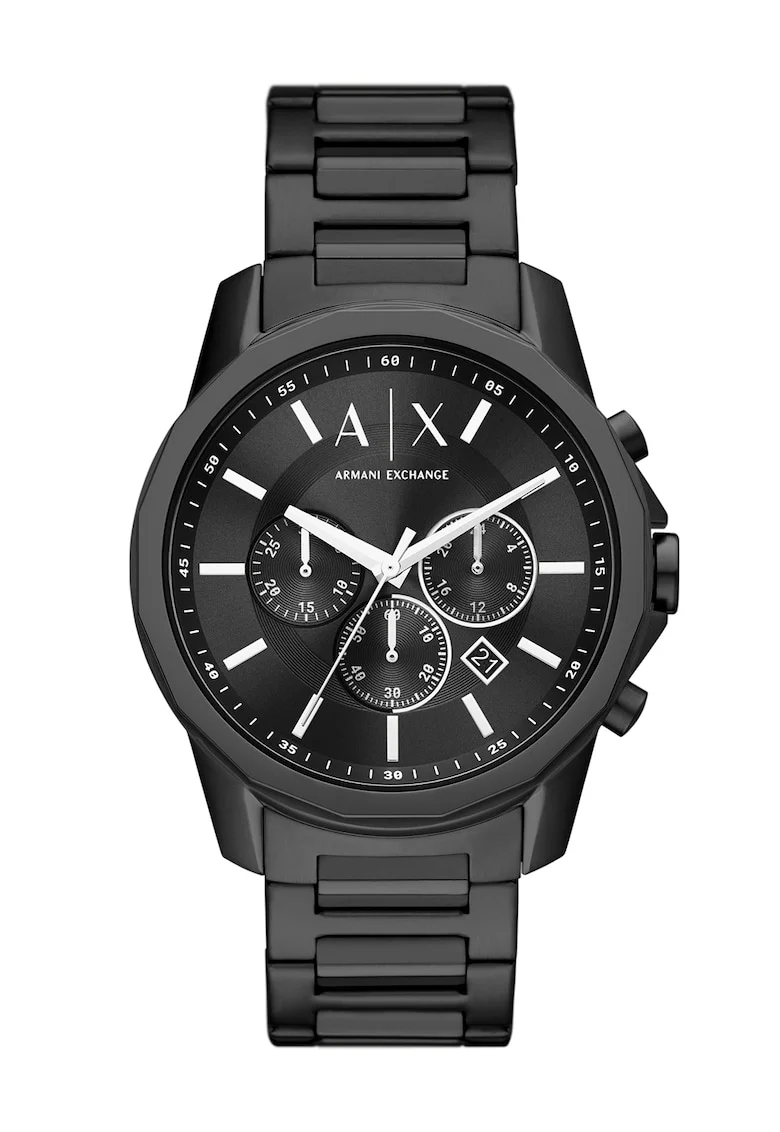 Ceas quartz cronograf, Negru