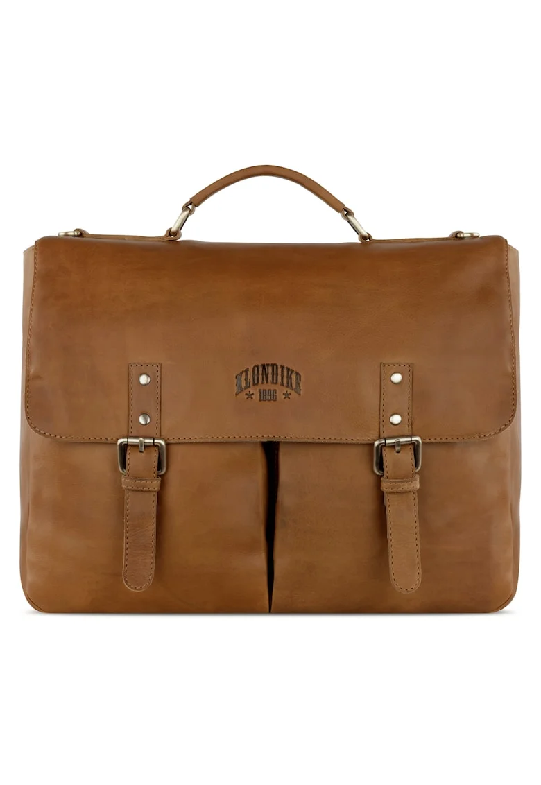 Geanta barbati tip messenger,  KD1316, 39 x 30 x 10 cm, maro cognac