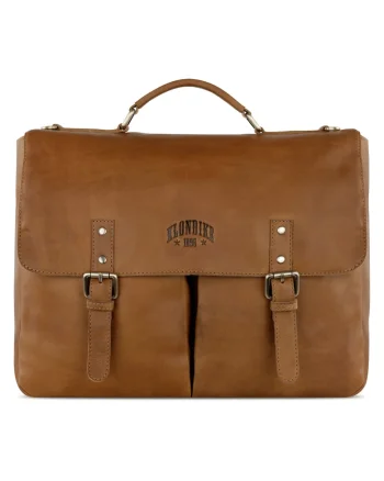 Geanta barbati tip messenger,  KD1316, 39 x 30 x 10 cm, maro cognac