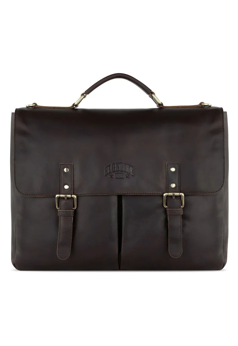 Geanta barbati tip messenger,  KD1316, 39 x 30 x 10 cm, maro