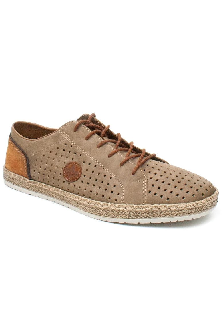 Pantofi barbati perforati B5213 64 maro nubuk, Maro